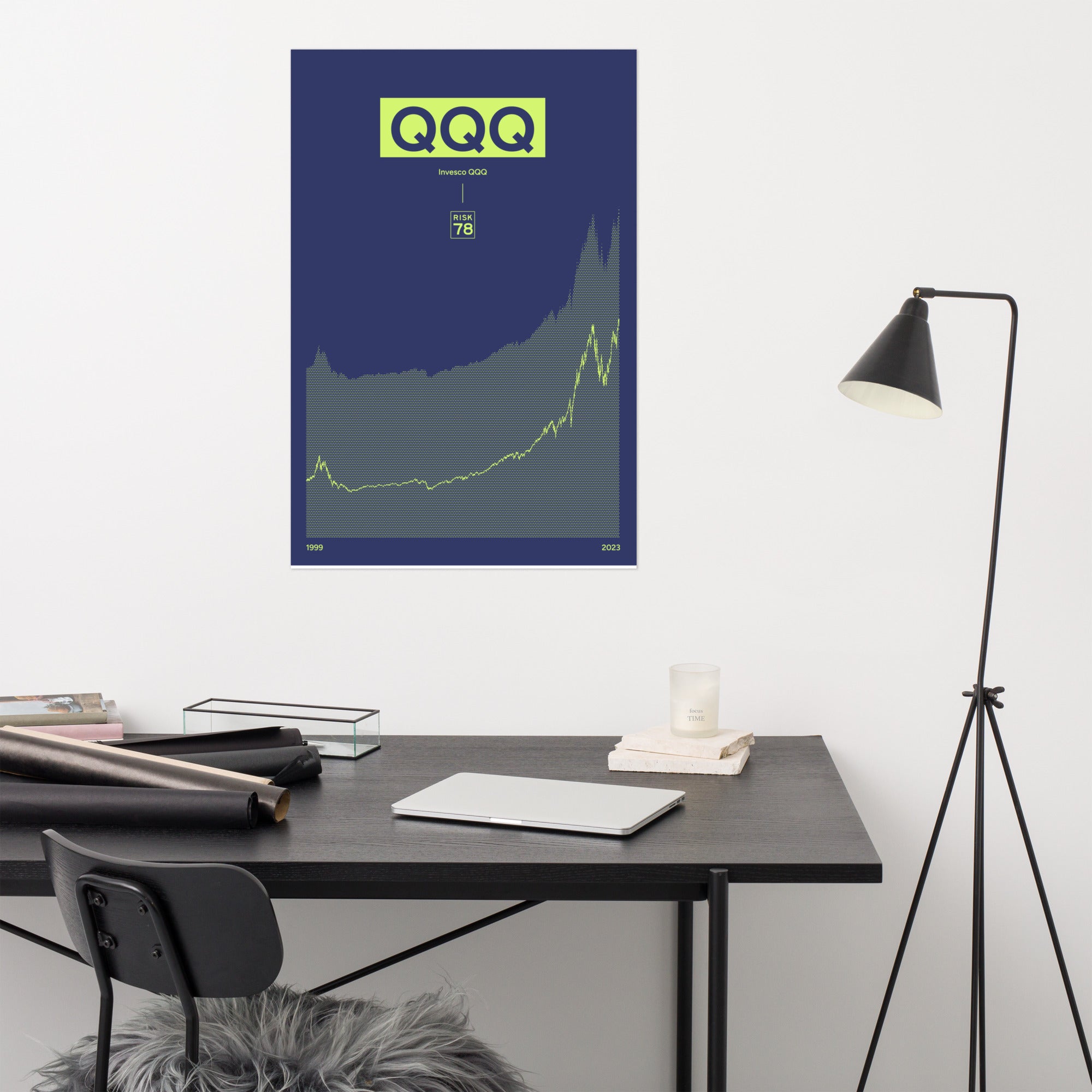 Invesco QQQ Trust Series 1 - QQQ - Stock Ticker Green Poster for Sale by  frankyou